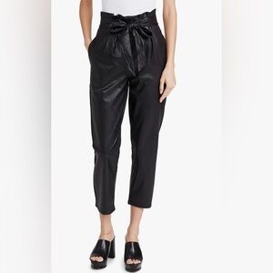 commando Women's Faux Leather Paperbag Pants Size Large